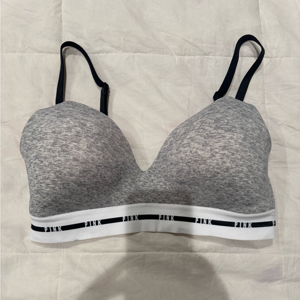Victoria's Secret Pink Gray and Black Bra
